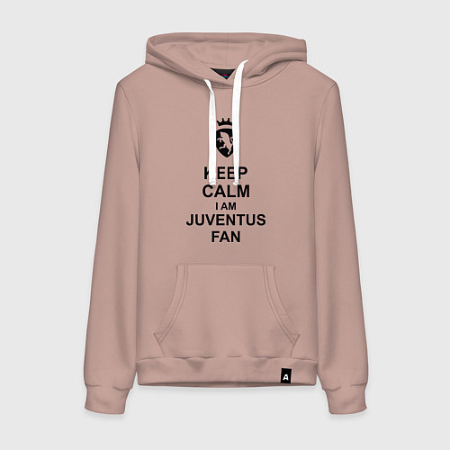 Женская толстовка-худи Keep Calm & Juventus fan / Пыльно-розовый – фото 1