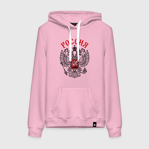 Женская толстовка-худи Россия / Светло-розовый – фото 1