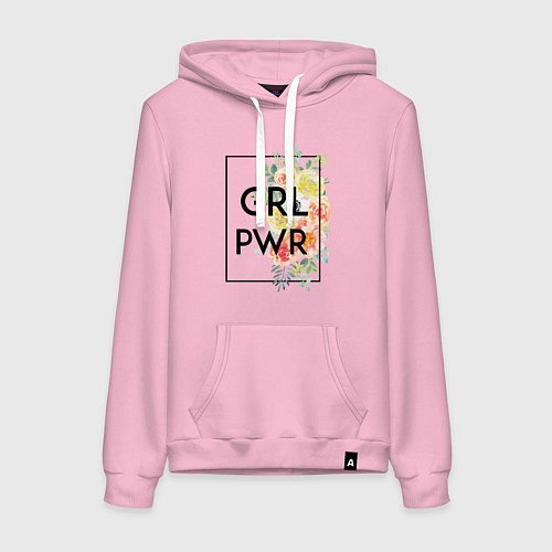 Женская толстовка-худи GRL PWR / Светло-розовый – фото 1