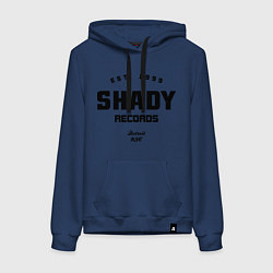 Толстовка-худи хлопковая женская Shady records, цвет: тёмно-синий