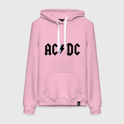 Женская толстовка-худи AC/DC / Светло-розовый – фото 1