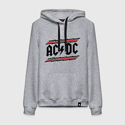 Толстовка-худи хлопковая женская AC/DC Voltage, цвет: меланж