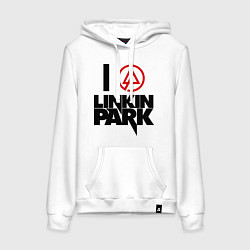 Женская толстовка-худи I love Linkin Park