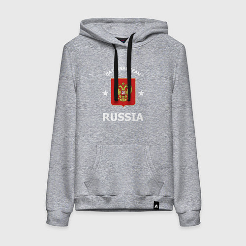 Женская толстовка-худи NATIONAL TEAM RUSSIA / Меланж – фото 1