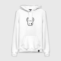 Толстовка-худи хлопковая женская Hollow knight, цвет: белый