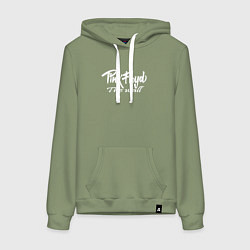 Толстовка-худи хлопковая женская Pink Floyd, цвет: авокадо