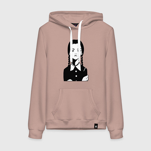 Женская толстовка-худи Wednesday Addams / Пыльно-розовый – фото 1