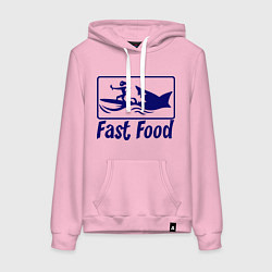 Женская толстовка-худи Shark fast food