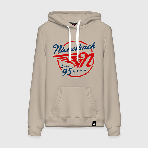 Женская толстовка-худи Nickelback est. 1995 / Миндальный – фото 1