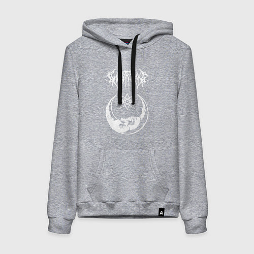 Женская толстовка-худи GHOSTEMANE НА СПИНЕ / Меланж – фото 1