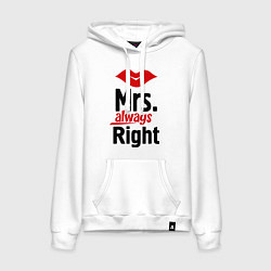 Женская толстовка-худи Mrs. always right