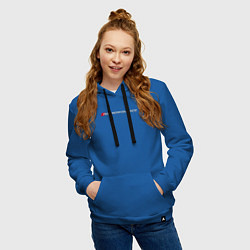Толстовка-худи хлопковая женская AUDI RS, цвет: синий — фото 2