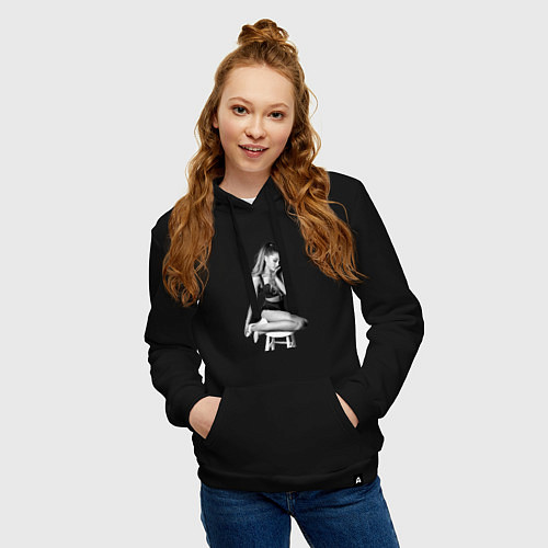 Женская толстовка-худи ARIANA GRANDE / Черный – фото 3