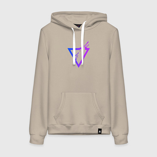 Женская толстовка-худи Liquid Triangle / Миндальный – фото 1