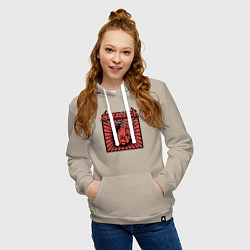 Толстовка-худи хлопковая женская Metallica, цвет: миндальный — фото 2