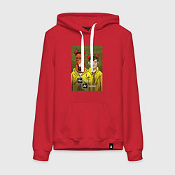 Толстовка-худи хлопковая женская BoJack Horseman, цвет: красный