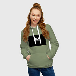 Толстовка-худи хлопковая женская Невероятные приключения джоджо, цвет: авокадо — фото 2