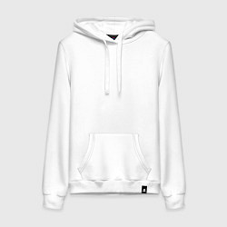 Толстовка-худи хлопковая женская НЕ СМОТРИ, цвет: белый