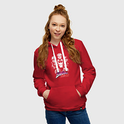 Толстовка-худи хлопковая женская JOJOS BIZARRE ADVENTURE, цвет: красный — фото 2