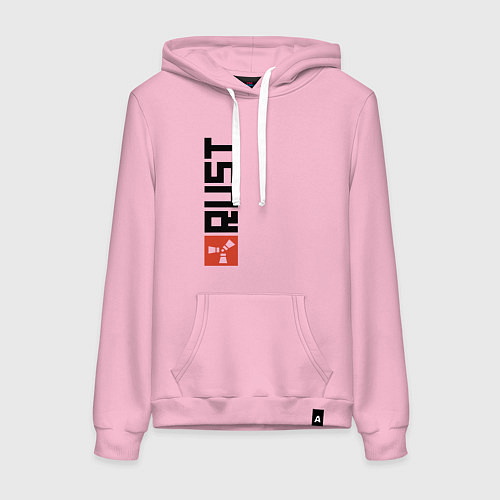 Женская толстовка-худи RUST / Светло-розовый – фото 1