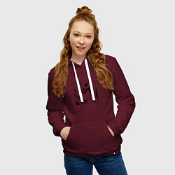 Толстовка-худи хлопковая женская JoJo’s Bizarre Adventure, цвет: меланж-бордовый — фото 2