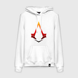 Толстовка-худи хлопковая женская Assassins Creed, цвет: белый