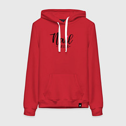Толстовка-худи хлопковая женская Nail master, цвет: красный