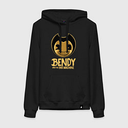 Толстовка-худи хлопковая женская Bendy And The Ink Machine, цвет: черный