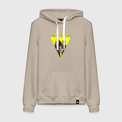Толстовка-худи хлопковая женская Cyberpunk 2077, цвет: миндальный