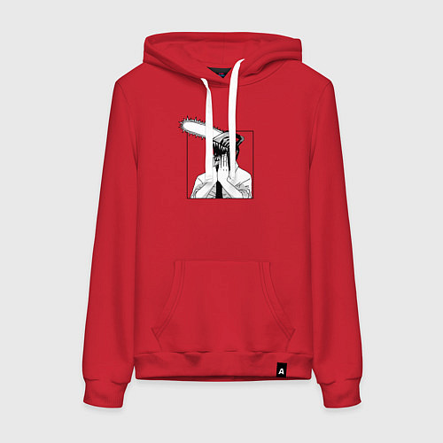 Женская толстовка-худи Человек Бензопила Дэнджи / Красный – фото 1