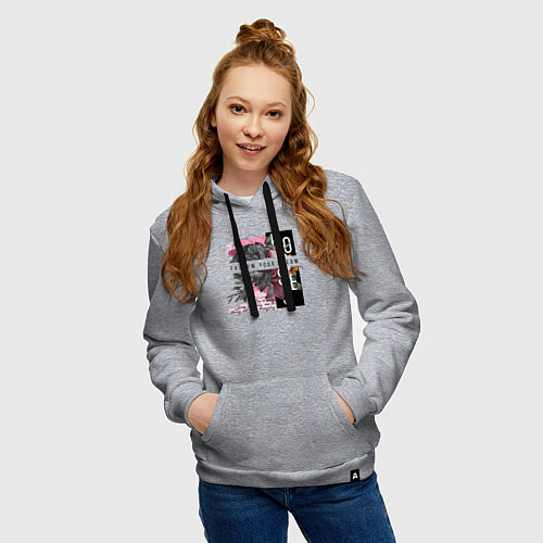 Женская толстовка-худи Roses / Меланж – фото 3