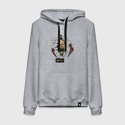 Толстовка-худи хлопковая женская Лайфстиллер Dota 2, цвет: меланж