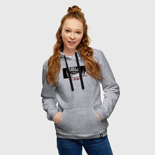 Женская толстовка-худи Глаз Гуля / Меланж – фото 3