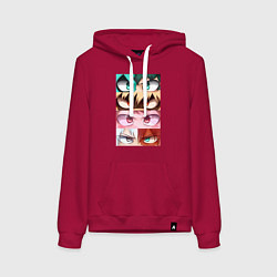 Толстовка-худи хлопковая женская MY HERO ACADEMIA MHA, цвет: маджента