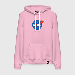 Толстовка-худи хлопковая женская Nerv, цвет: светло-розовый