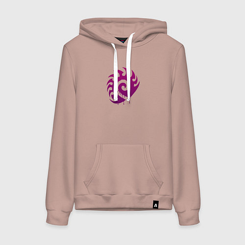 Женская толстовка-худи Zerg logo Purple / Пыльно-розовый – фото 1