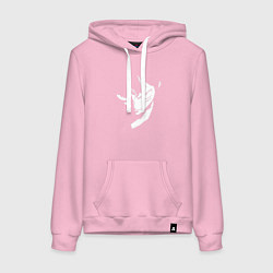 Толстовка-худи хлопковая женская Луффи из аниме One Piece, цвет: светло-розовый