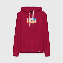Толстовка-худи хлопковая женская Cowboy Bebop, цвет: маджента