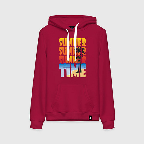 Женская толстовка-худи SUMMER TIME / Маджента – фото 1