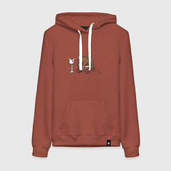 Толстовка-худи хлопковая женская Честер dont starve, цвет: кирпичный