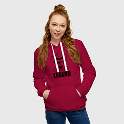 Толстовка-худи хлопковая женская Луффи Легенда One Piece, цвет: маджента — фото 2