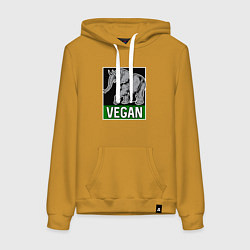 Женская толстовка-худи Vegan elephant