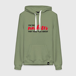 Толстовка-худи хлопковая женская Тот самый маркетолог, цвет: авокадо