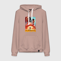 Толстовка-худи хлопковая женская FAR CRY 6 ФАР КРАЙ 6 ПОСТЕР, цвет: пыльно-розовый