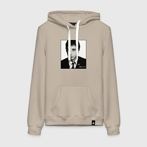 Женская толстовка-худи Аль Пачино Al Pacino / Миндальный – фото 1
