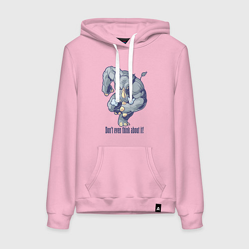 Женская толстовка-худи Даже и не думай! / Светло-розовый – фото 1
