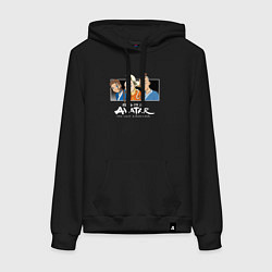 Толстовка-худи хлопковая женская Аватар Легенда об Аанге, цвет: черный