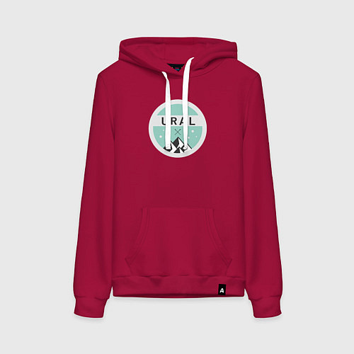 Женская толстовка-худи УРАЛ 01 / Маджента – фото 1