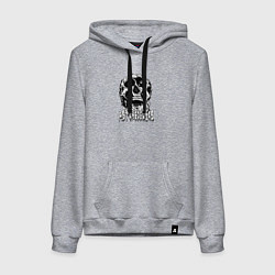 Толстовка-худи хлопковая женская Psychedelic - Monster, цвет: меланж