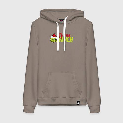 Женская толстовка-худи Mama Grinch Family / Утренний латте – фото 1